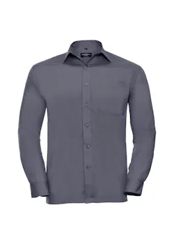 Russell Z934 Classic Polycotton Poplin Shirt Long Sleeve Regular Fit miniatuur