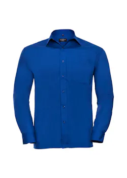 Russell Z934 Classic Polycotton Poplin Shirt Long Sleeve Regular Fit miniatuur