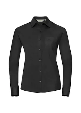 Russell Z936F Classic Pure Cotton Poplin Shirt Long Sleeve Regular Fit Dames