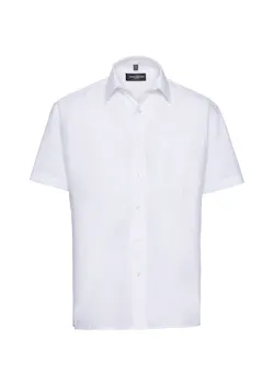 Russell Z935 Classic Polycotton Poplin Shirt Short Sleeve Regular Fit miniatuur