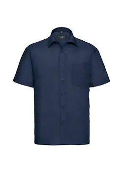 Russell Z935 Classic Polycotton Poplin Shirt Short Sleeve Regular Fit miniatuur