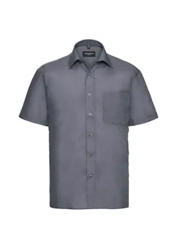 Russell Z935 Classic Polycotton Poplin Shirt Short Sleeve Regular Fit miniatuur