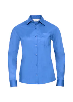 Russell Z934F Classic Polycotton Poplin Shirt Long Sleeve Regular Fit Dames miniatuur