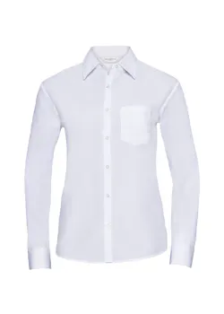 Russell Z934F Classic Polycotton Poplin Shirt Long Sleeve Regular Fit Dames miniatuur