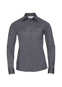 Russell Z934F Classic Polycotton Poplin Shirt Long Sleeve Regular Fit Dames miniatuur