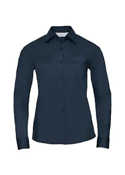 Russell Z934F Classic Polycotton Poplin Shirt Long Sleeve Regular Fit Dames miniatuur