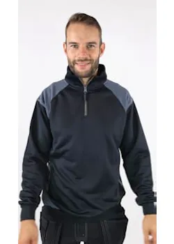 Fristads Skarup Sweater met Korte Rits 7048 SHV miniatuur