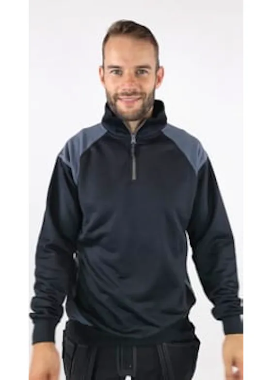 Fristads Skarup Sweater met Korte Rits 7048 SHV
