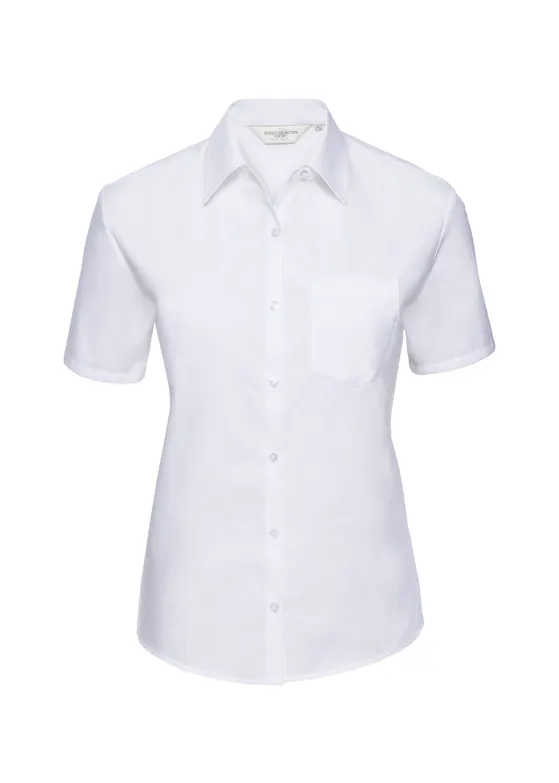 Russell Ladies' Short-Sleeve Classic Pure-Cotton Poplin Shirt
