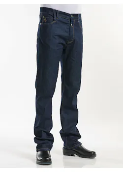 Chaud Devant Pantalon cuisinier bleu denim stretch en denim