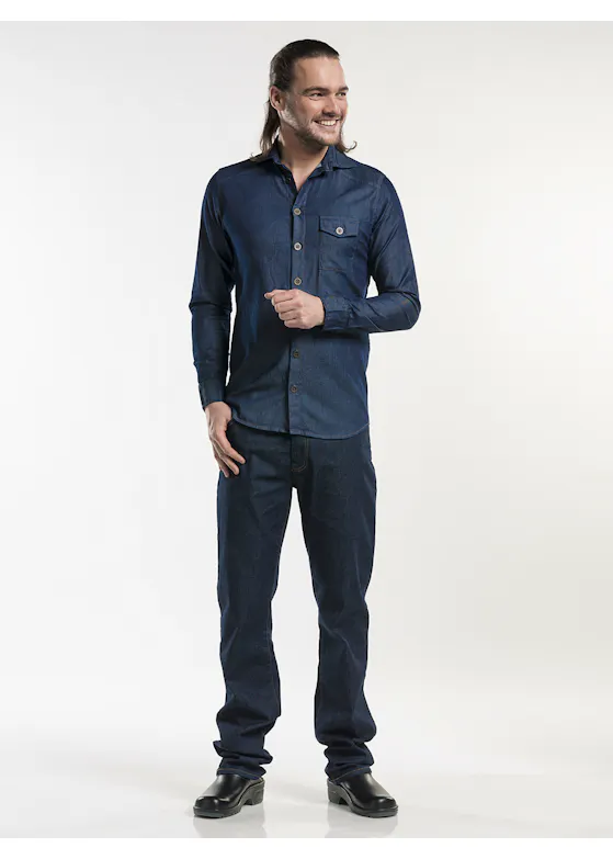 Chaud Devant Jeans Blue Denim Stretch Kokspantalon