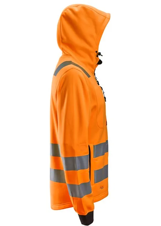 Snickers AllroundWork 8039 Hoodie mit Reißverschluss, KL2/KL3-reflektierend