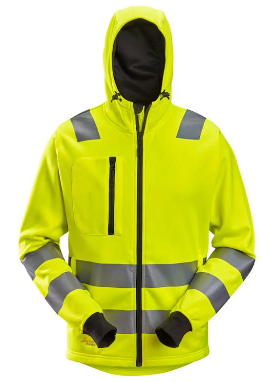 Snickers AllroundWork 8039 Hoodie mit Reißverschluss, KL2/KL3-reflektierend
