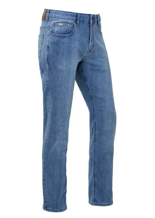 Brams Workwear Danny Men C91 Pant Mid Blue Stretch Denim