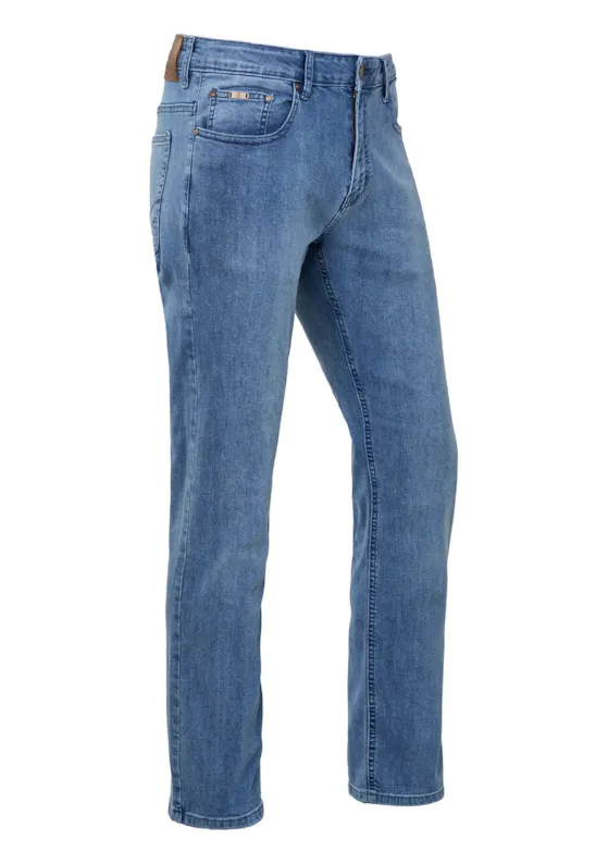 Brams Workwear Danny Men C91 Pant Mid Blue Stretch Denim