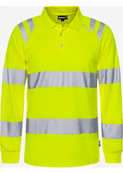 Fristads Hogezichtbaarheids Green 301260 Poloshirt High Vis Met Lange Mouw Klasse 3 7864 GPST Trofta miniatuur