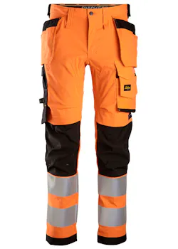 Snickers Allround, High-Vis Stretch Werkbroek met Holsterzakken KL2 6243 miniatuur