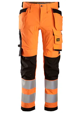 Snickers Allround, High-Vis Stretch Werkbroek met Holsterzakken KL2 6243