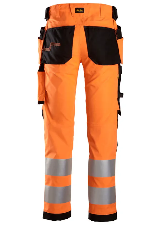 Snickers Allround-High-Vis-Stretch-Arbeitshose mit Holstertaschen, KL2 6243
