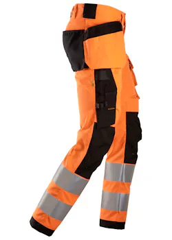 Snickers Allround, High-Vis Stretch Werkbroek met Holsterzakken KL2 6243 miniatuur