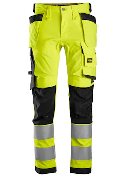 Snickers Allround, High-Vis Stretch Werkbroek met Holsterzakken KL2 6243 miniatuur
