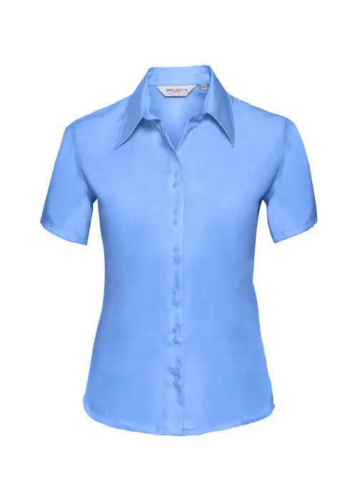 Russell Z957F Ultimate Non-⁠Iron Shirt Short Sleeve Tailored Regular Fit Dames