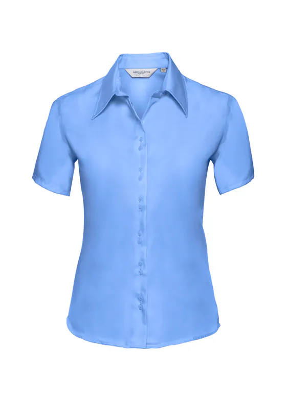 Russell Z957F Ultimate Non-⁠Iron Shirt Short Sleeve Tailored Regular Fit Dames