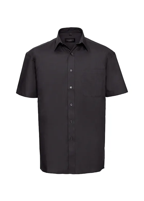 Russell Men's Short-Sleeve Classic Pure-Cotton Poplin Shirt