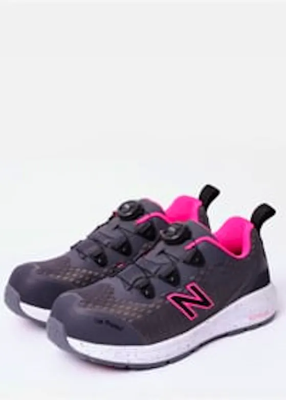 New Balance Logic BOA S1PL HRO SR FO Damen-Sicherheitsschuh Grau/Rosa