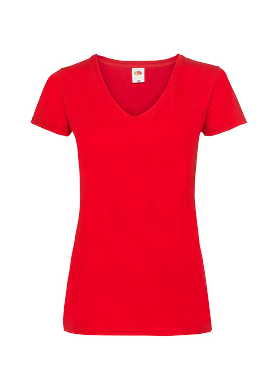 Fruit of The Loom F271N Valueweight T-shirt V Neck Regular Fit Dames