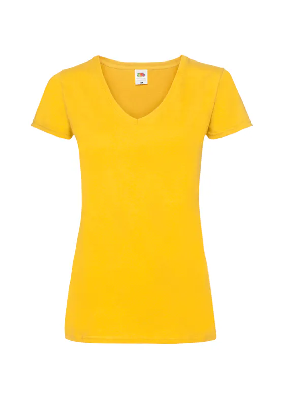 Fruit of The Loom F271N Valueweight T-shirt V Neck Regular Fit Dames