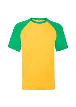 Fruit of The Loom F295 Baseball T-shirt Short Sleeve Regular Fit miniatuur