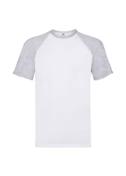 Fruit of The Loom F295 Baseball T-shirt Short Sleeve Regular Fit miniatuur