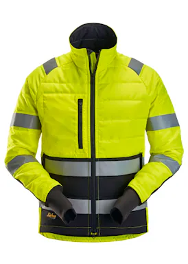 Snickers AllroundWork: leicht wattierte High-Vis-Jacke, Klasse 2 – 8134