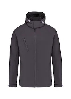 Kariban Heren softshell jas met afneembare capuchon miniatuur