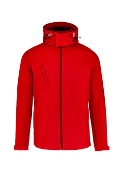 Kariban Heren softshell jas met afneembare capuchon miniatuur
