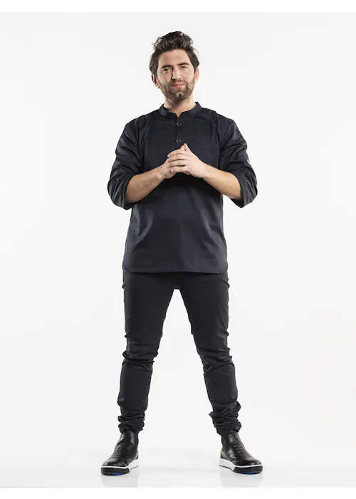 Chaud Devant Bujutsu veste de cuisine noire