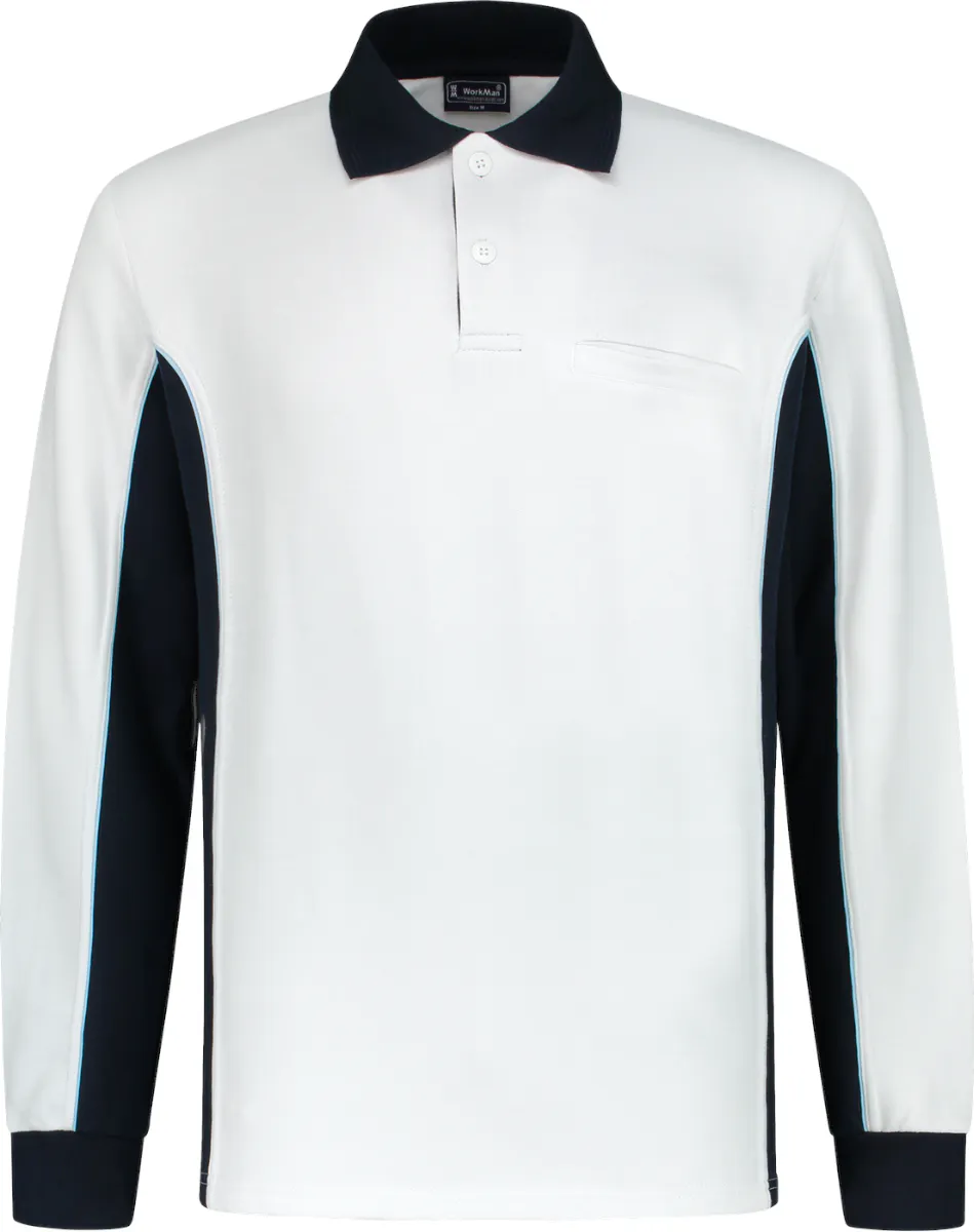 Wit/marineblauw