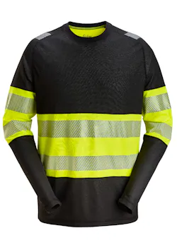 Snickers 2430 T-shirt met Lange Mouwen High-Vis Klasse 1 Reflecterend