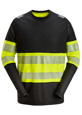 Snickers 2430 T-shirt met Lange Mouwen High-Vis Klasse 1 Reflecterend