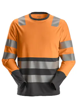 Snickers Workwear 2433 T-Shirt met Lange Mouwen Reflecterend High-Visibility
