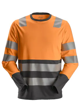 Snickers Workwear AllroundWork, High-Vis-T-Shirt mit langen Ärmeln KL2 2433