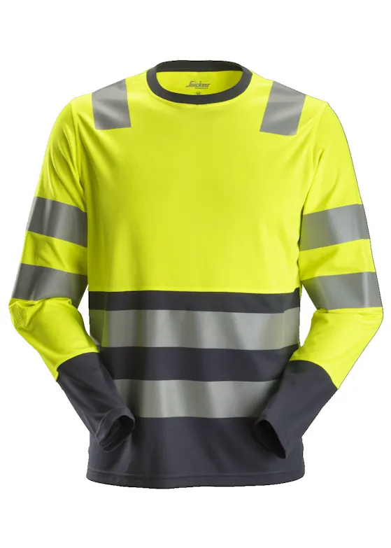 Snickers Workwear 2433 T-Shirt met Lange Mouwen Reflecterend High-Visibility
