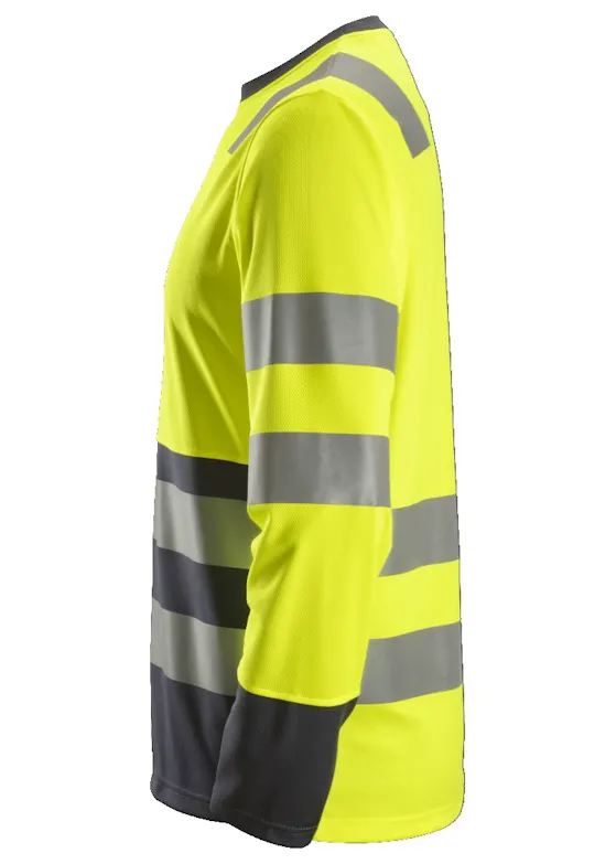 Snickers Workwear 2433 T-Shirt met Lange Mouwen Reflecterend High-Visibility