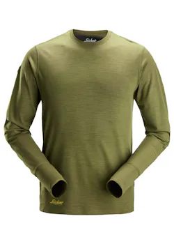 Snickers 2451 T-Shirt Wollen Lange Mouwen Antibacterial Slim Fit miniatuur
