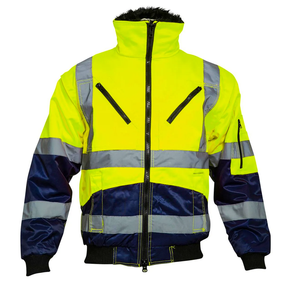 High Vis Gelb/Marineblau