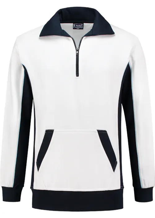 WorkMan 10.6.2701 sweat-shirt zippé bi-tons coupe standard