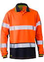 Bisley EK6219T Poloshirt Hi Vis Long Sleeve miniatuur