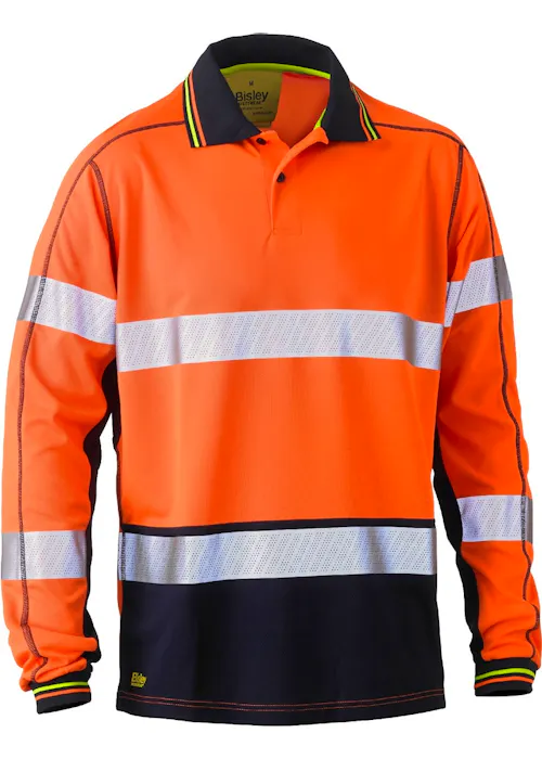 Bisley EK6219T Poloshirt Hi Vis Long Sleeve