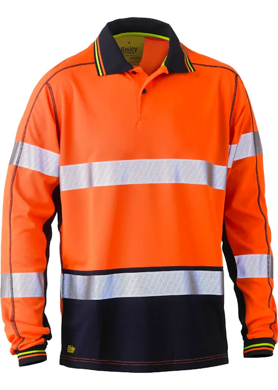Bisley EK6219T Poloshirt Hi Vis Long Sleeve